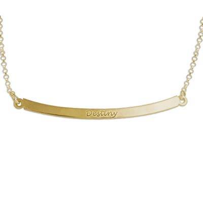 Horizontal Bar Necklace - 18ct Gold Plated-2 product photo
