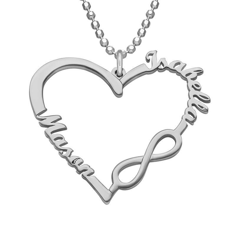 Personalised Heart Infinity Necklace-2 product photo