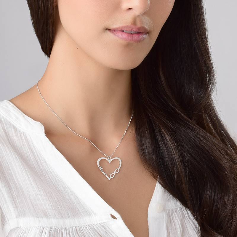 Collar Corazón Infinito Personalizado-1 foto de producto