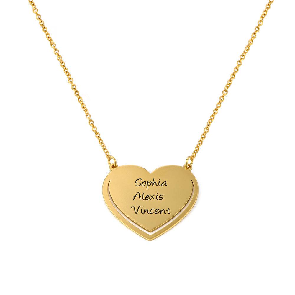 Personalised Heart Necklace in Gold Plating product photo