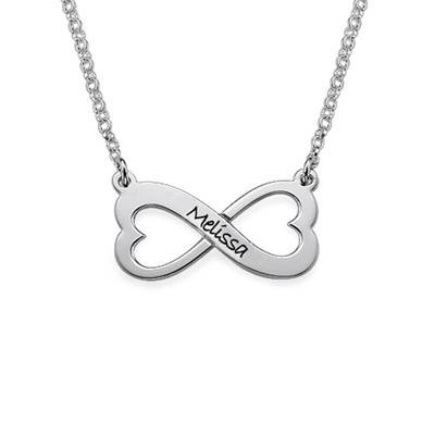 Infinity Heart Necklace in Silver-2 product photo