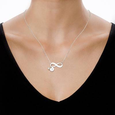 Personalized Infinity Necklace in Sterling Silver