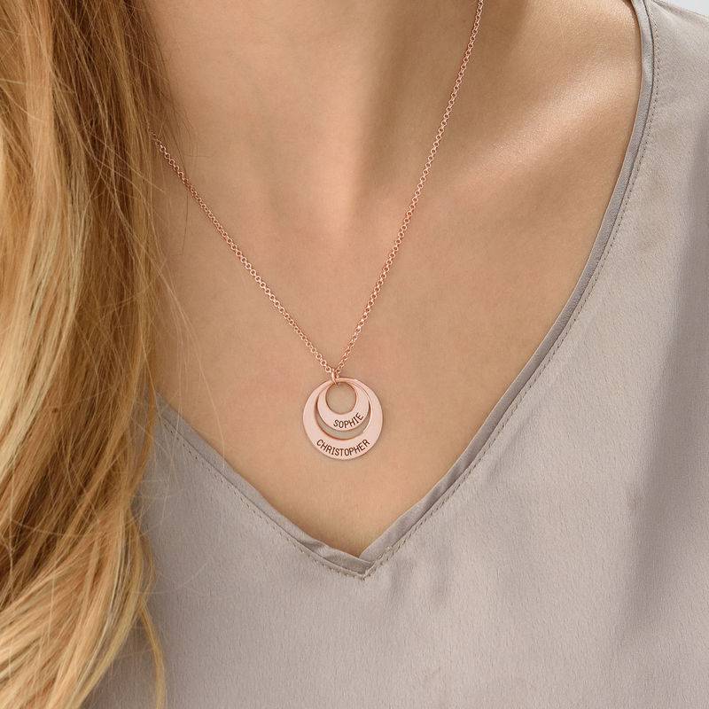Disc Necklace in Rose Gold Plating 