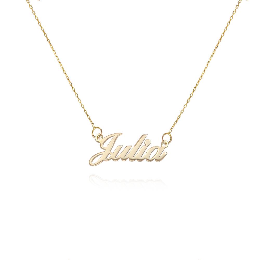 Classic Name Necklace with Cable Chain – Extra Thick in 14ct Gold product photo