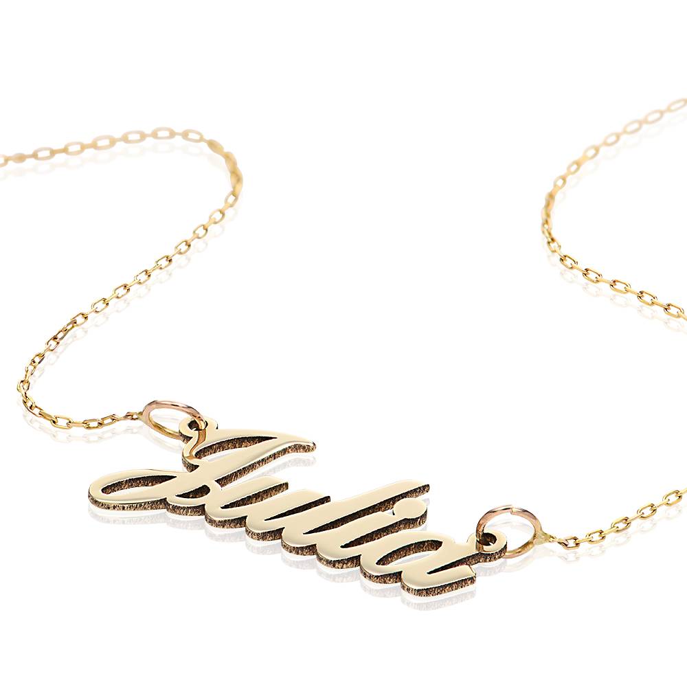 Classic Name Necklace with Cable Chain – Extra Thick in 14ct Gold-3 product photo