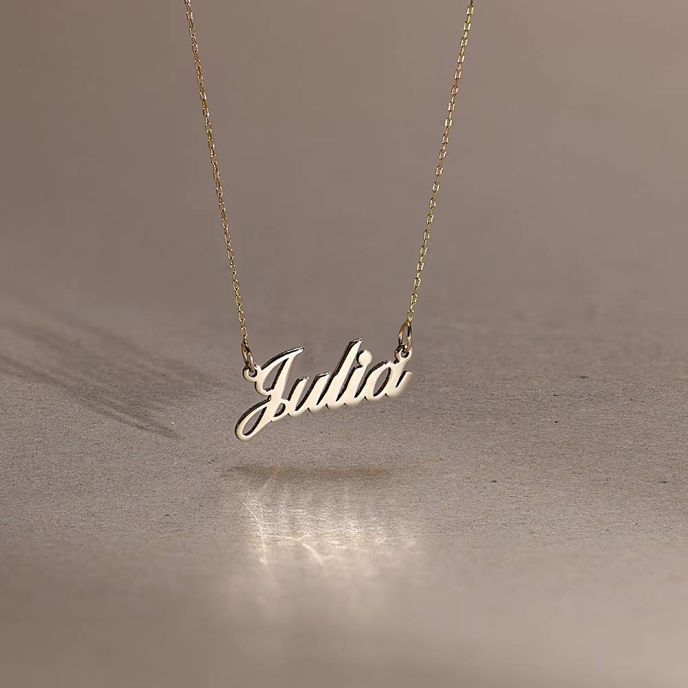 14ct Gold Classic Name Necklace With Twist Chain-4 product photo
