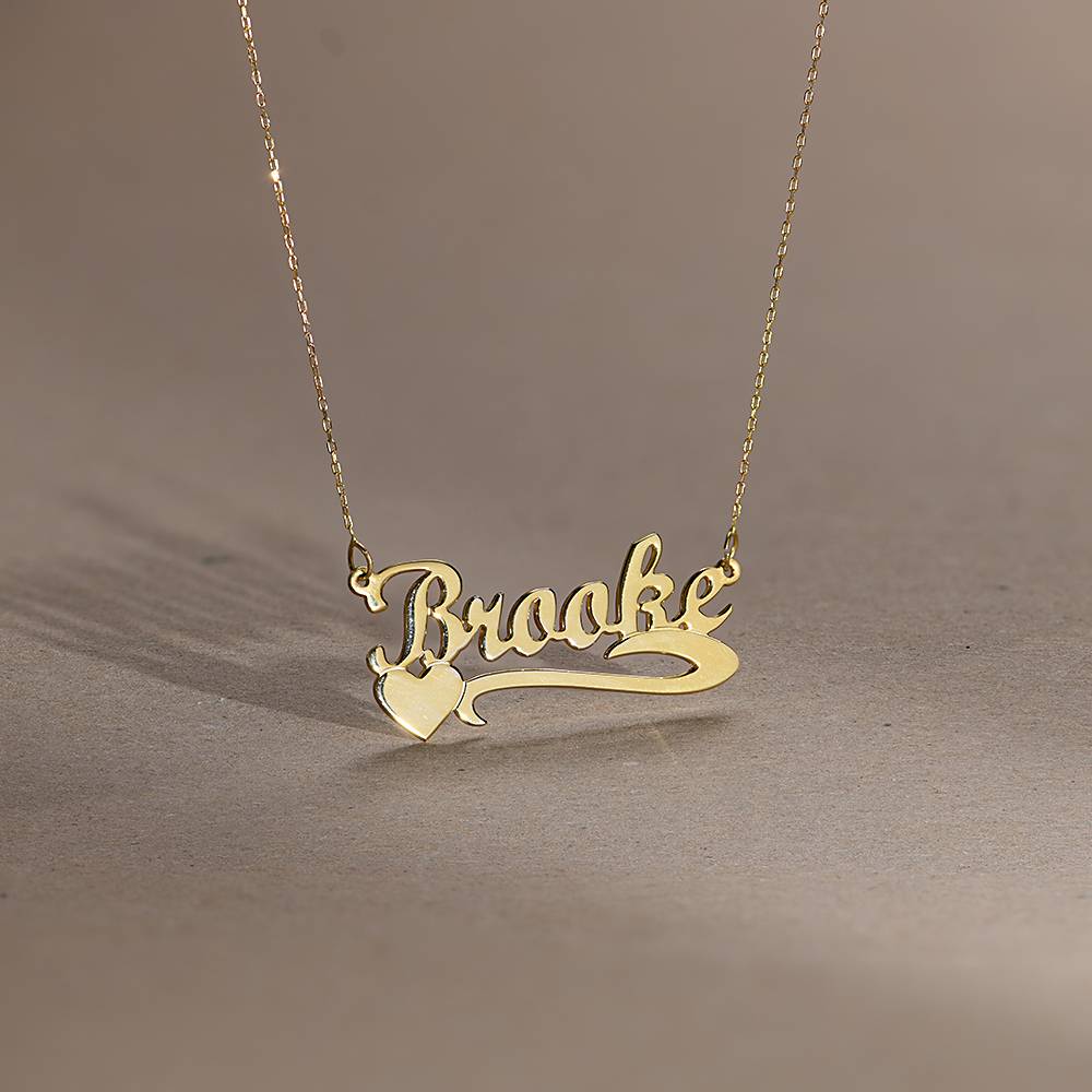 14ct Gold Heart Name Necklace-1 product photo