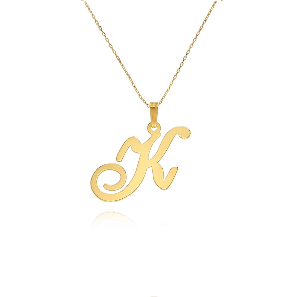 Initials Pendant with Any Letter in 14ct Gold-1 product photo