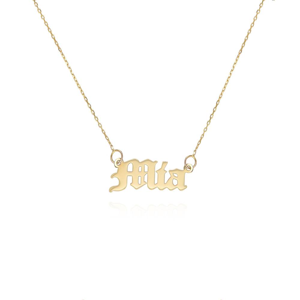 14ct Gold Old English Style Name Necklace-3 product photo