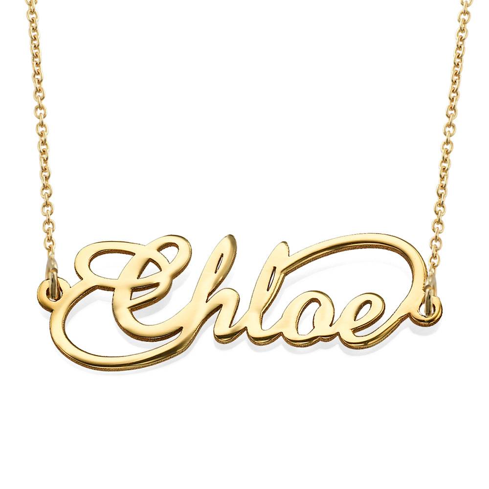 Infinity Style Name Necklace in 14ct Gold-3 product photo