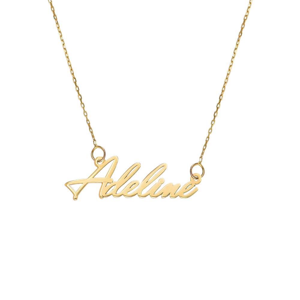 Tiny Name Necklace in 14ct Gold-4 product photo