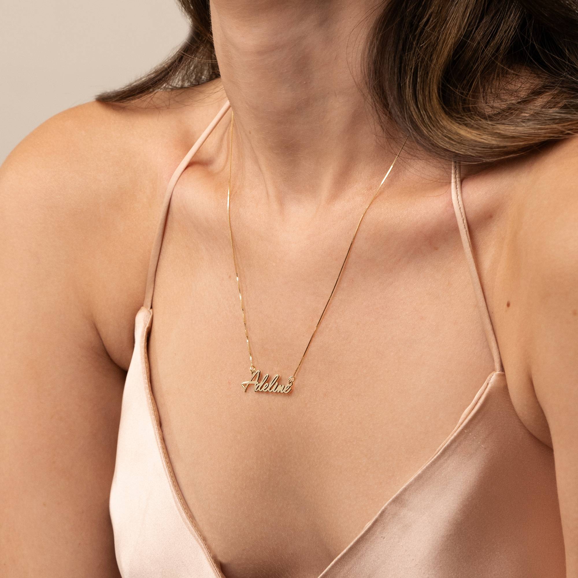 14ct Tiny Gold Name Necklace-2 product photo