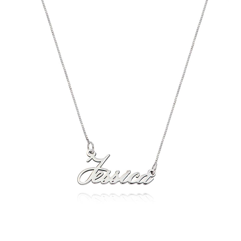 14ct Tiny White Gold Name Necklace product photo