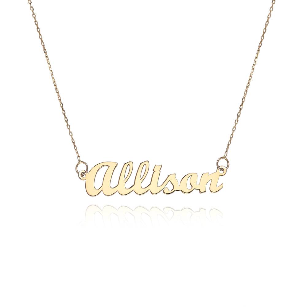 Script Style Name Necklace in 14ct White Gold-3 product photo