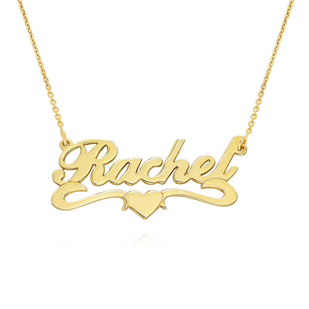 18k Gold Plated Middle Heart Name Necklace product photo