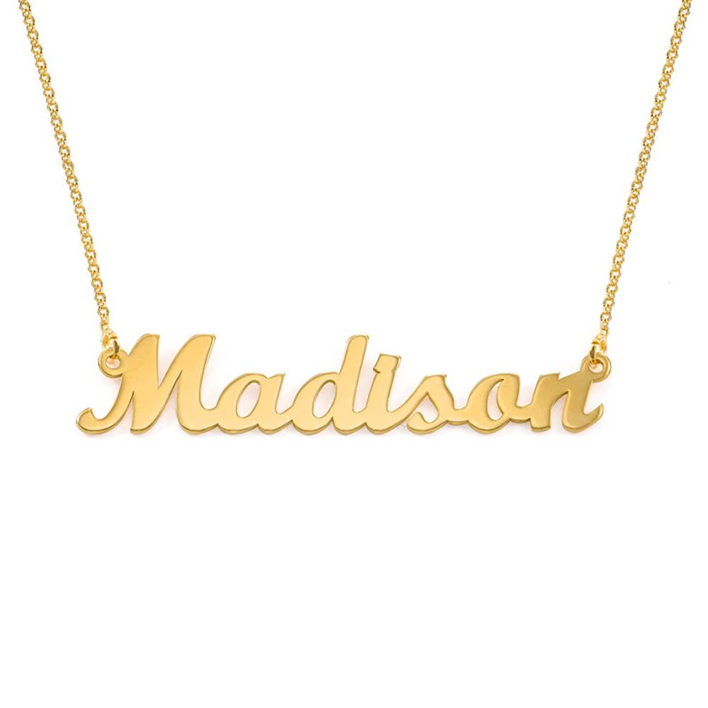 Script Style Name Necklace in 18ct Gold Vermeil-1 product photo