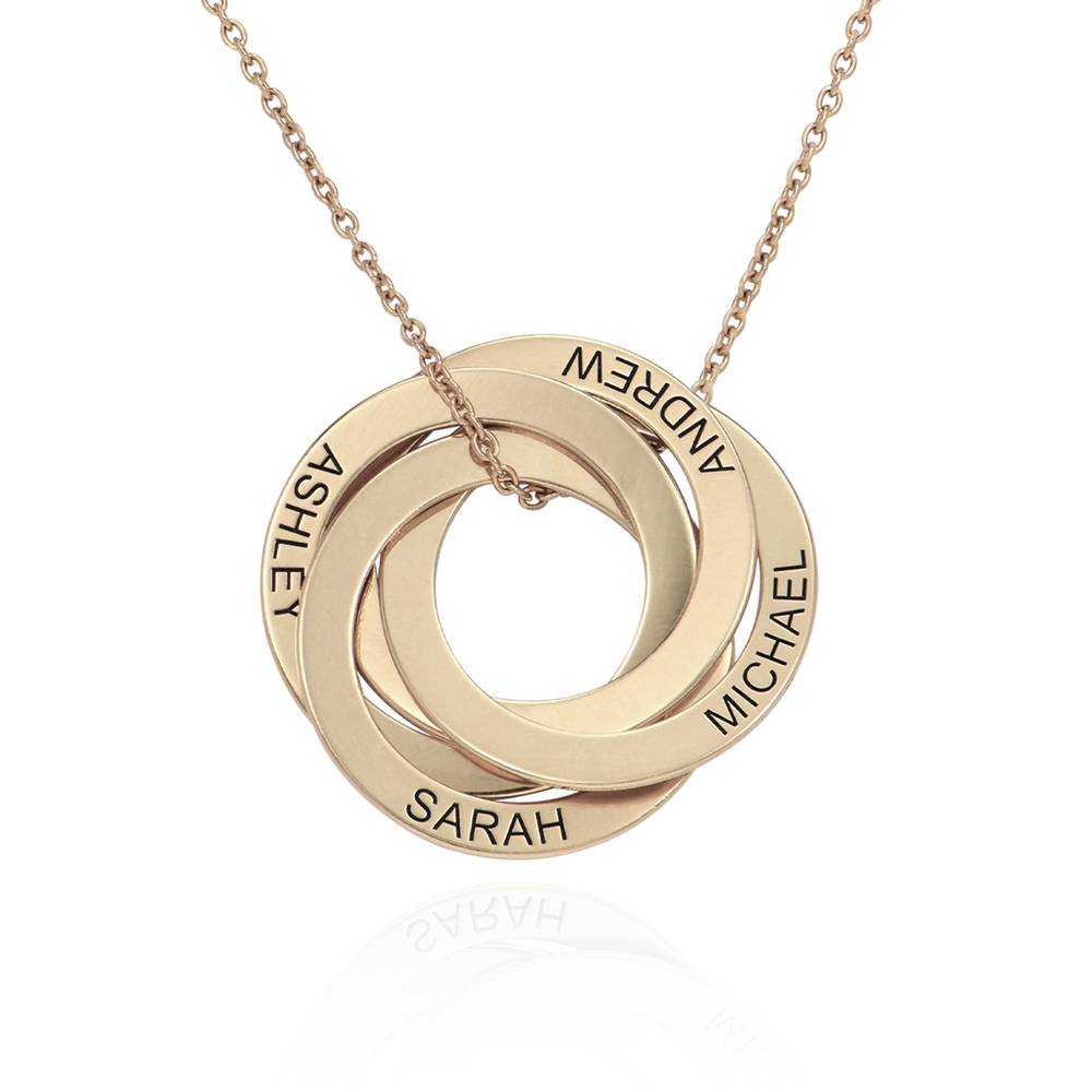 4 Russian Rings Necklace in 10ct gold product photo