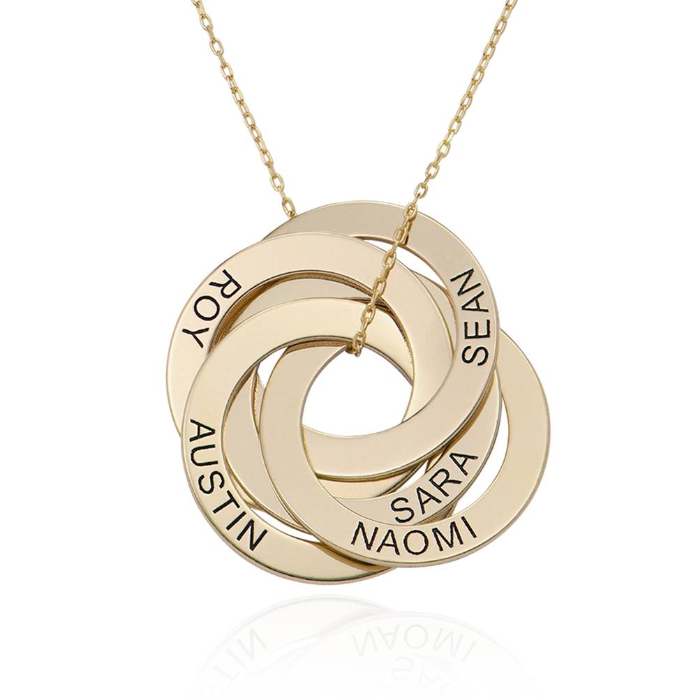 5 Russian Rings Necklace in 10ct gold product photo