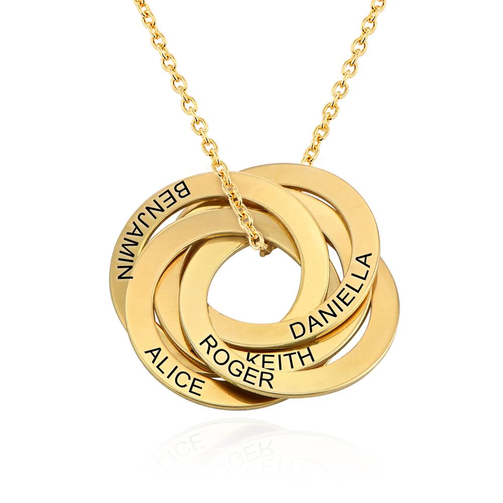 5 Russian Rings Necklace in 18ct Gold Vermeil product photo