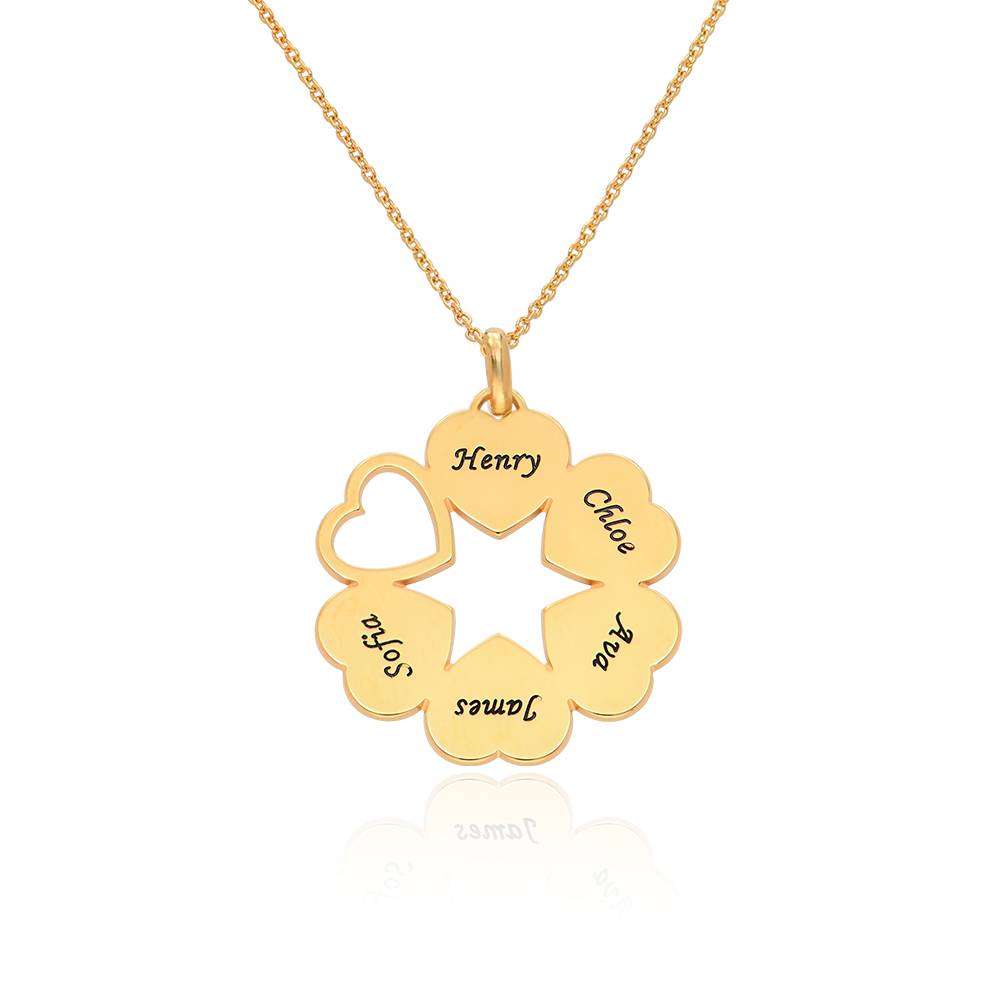 6 Leaf Clover Name Necklace in 18ct Gold Plating product photo