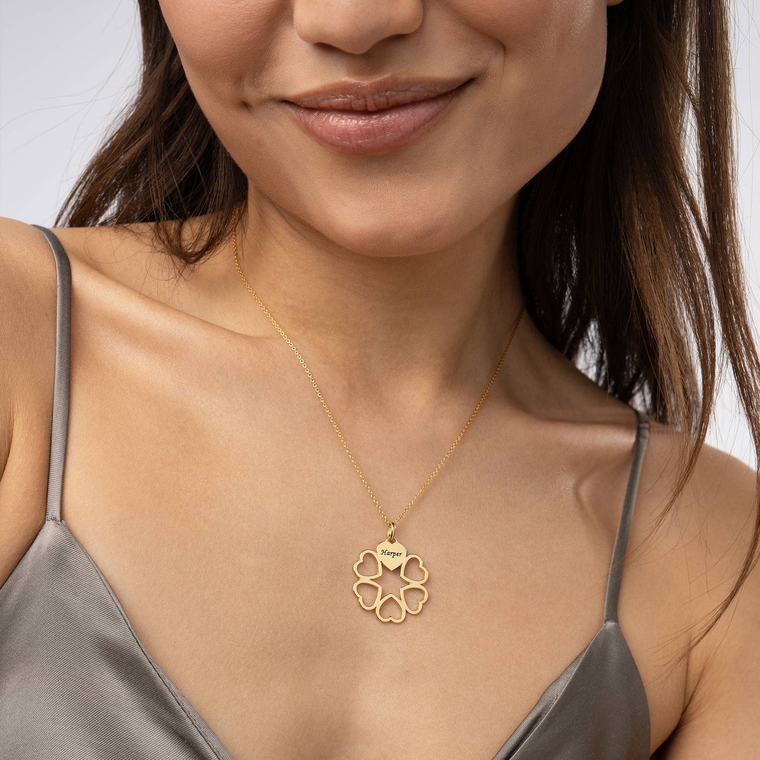 6 Leaf Clover Name Necklace in 18ct Gold Plating-5 product photo