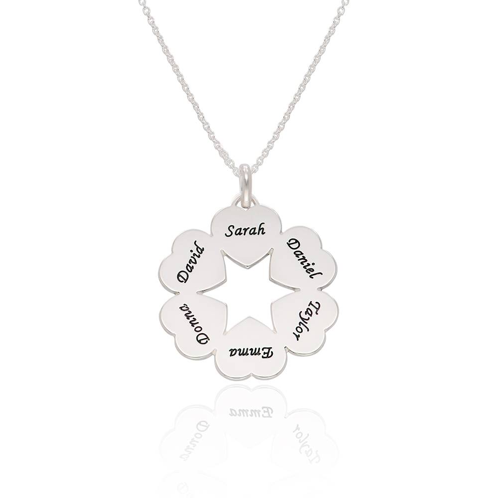 6 Leaf Clover Name Necklace in Sterling Silver-2 product photo