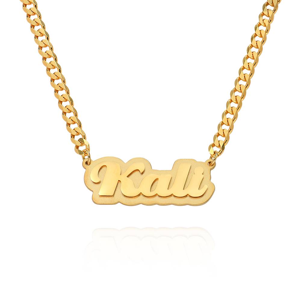 Alexis Double Plated Name Necklace in 18ct Gold Plating-5 product photo