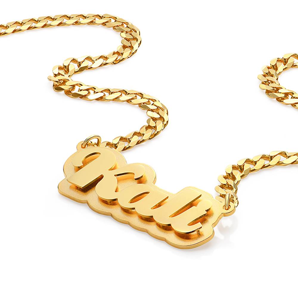 Alexis Double Plated Name Necklace in 18K Gold Plating-3 product photo