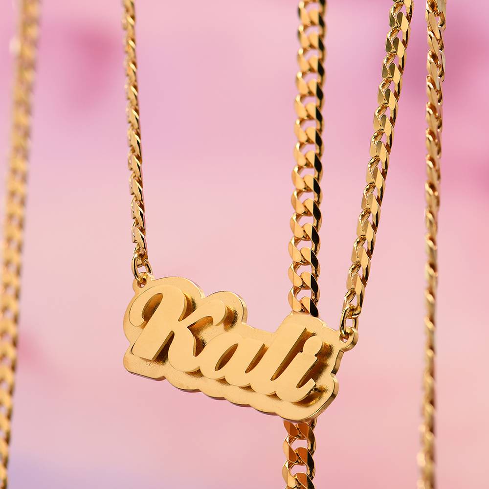 Alexis Double Plated Name Necklace in 18K Gold Plating-1 product photo