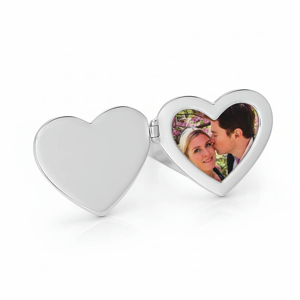 Anillo Monograma con Foto Siempre en mi Corazón en Plata-5 foto de producto