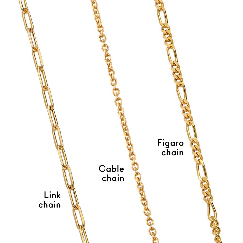 Änglanummer halsband I Guld Vermeil-8 produktbilder