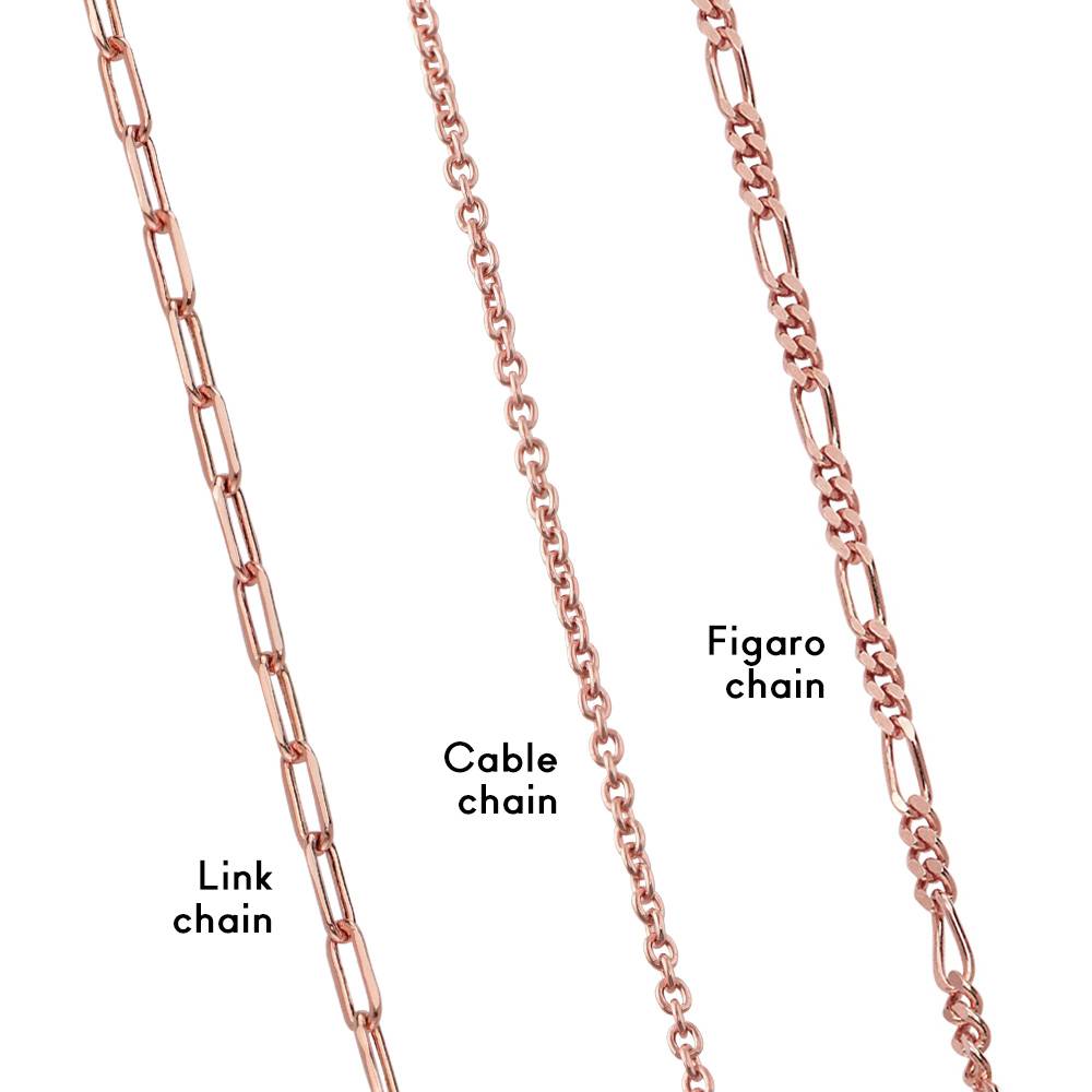 Engelnummer halskæde i rosaforgyldt sølv-1 produkt billede