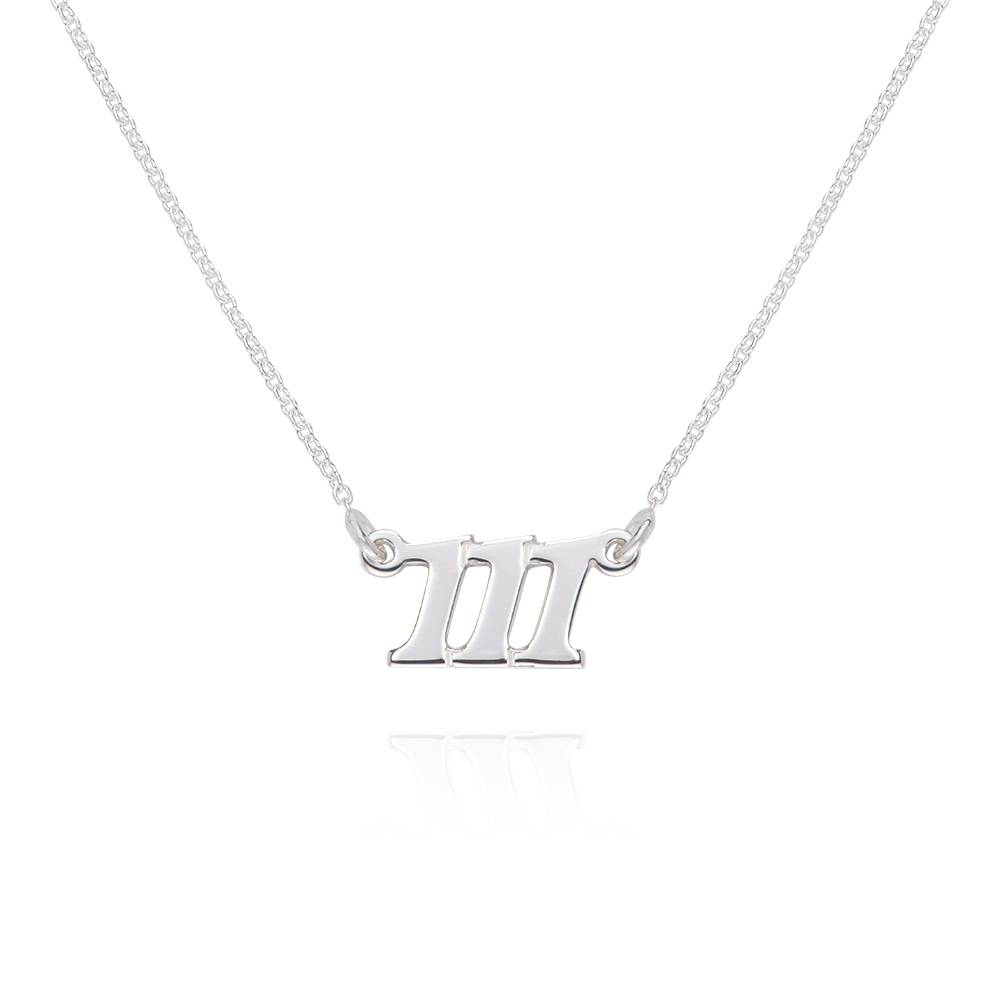 Angel Number Necklace in Sterling Silver-1 product photo
