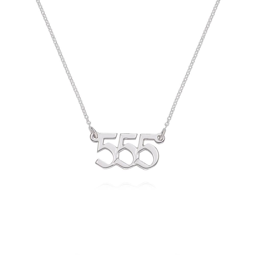 Engelnummer halskæde i sølv produkt billede