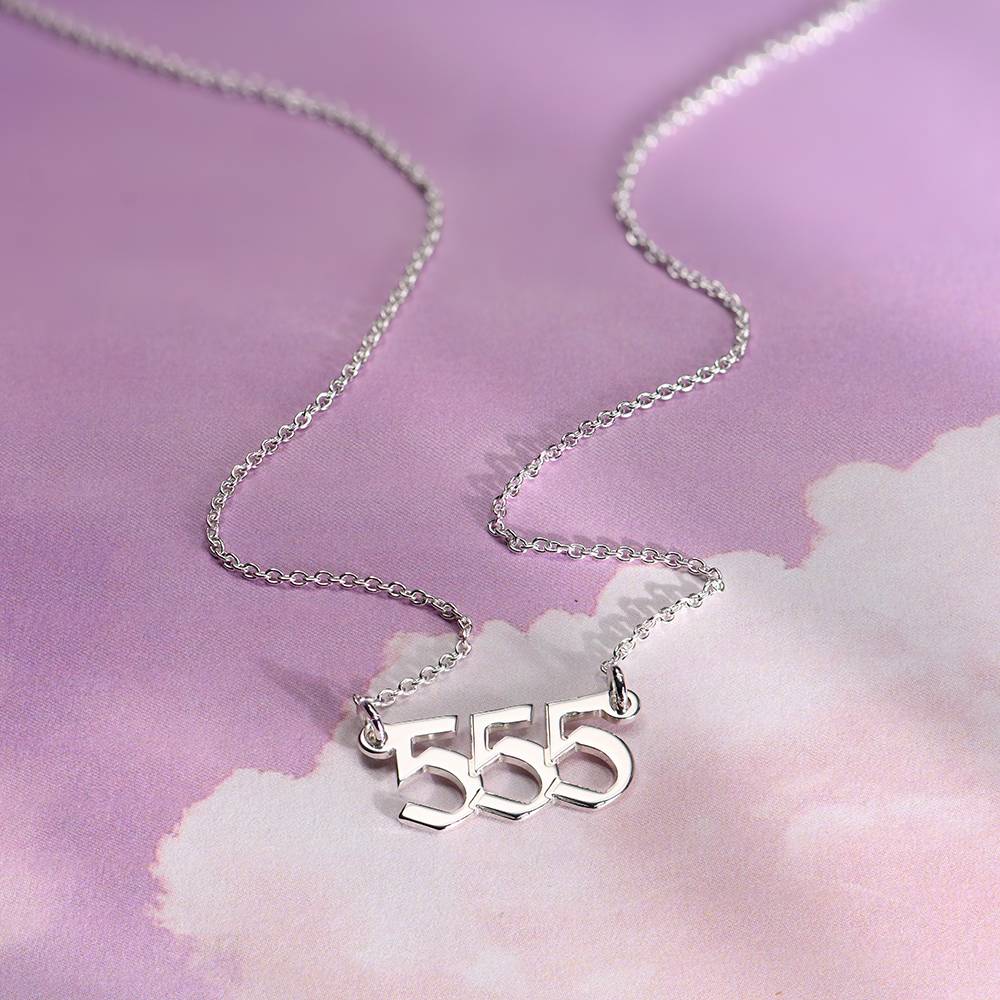 Angel Number Necklace in Sterling Silver-3 product photo