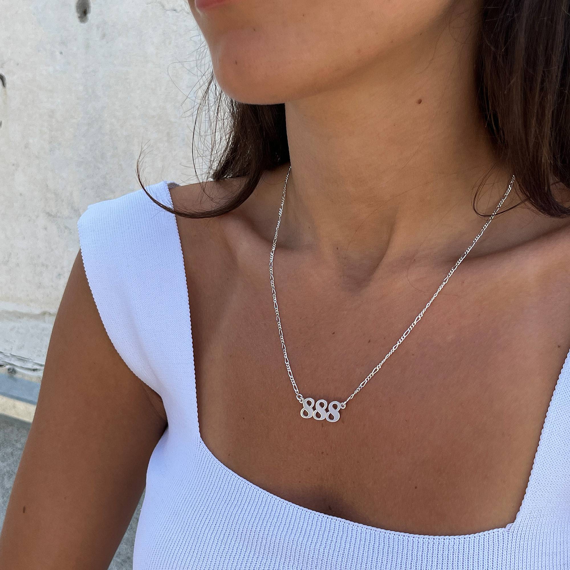 Collana Numeri D'Angelo Balilou: Ciondolo Con Numero Angelico 111-999, Gioiello Portafortuna Spirituale