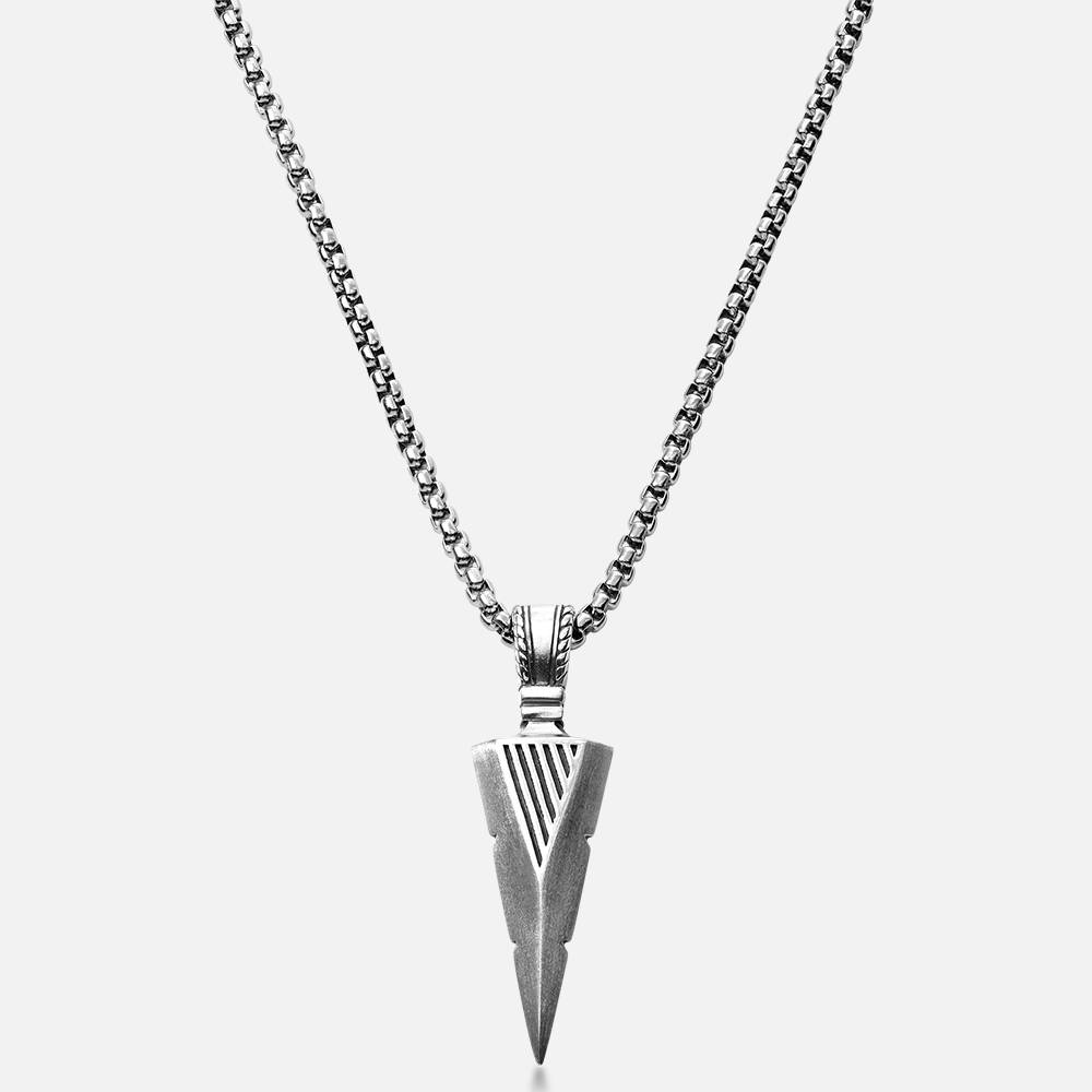 Arrow Necklace in Sterling Silver for Men-5 product photo