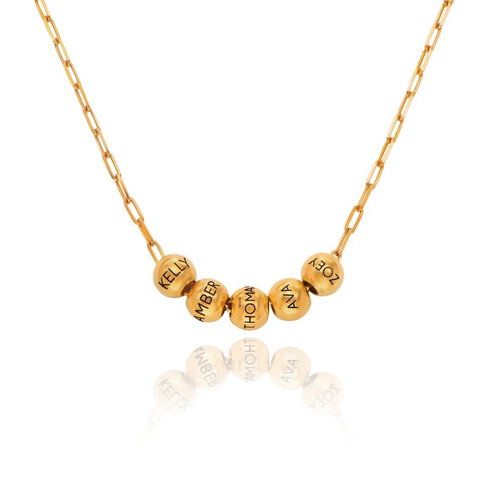 Balance Schakelketting met Kralen in Goud Vermeil
