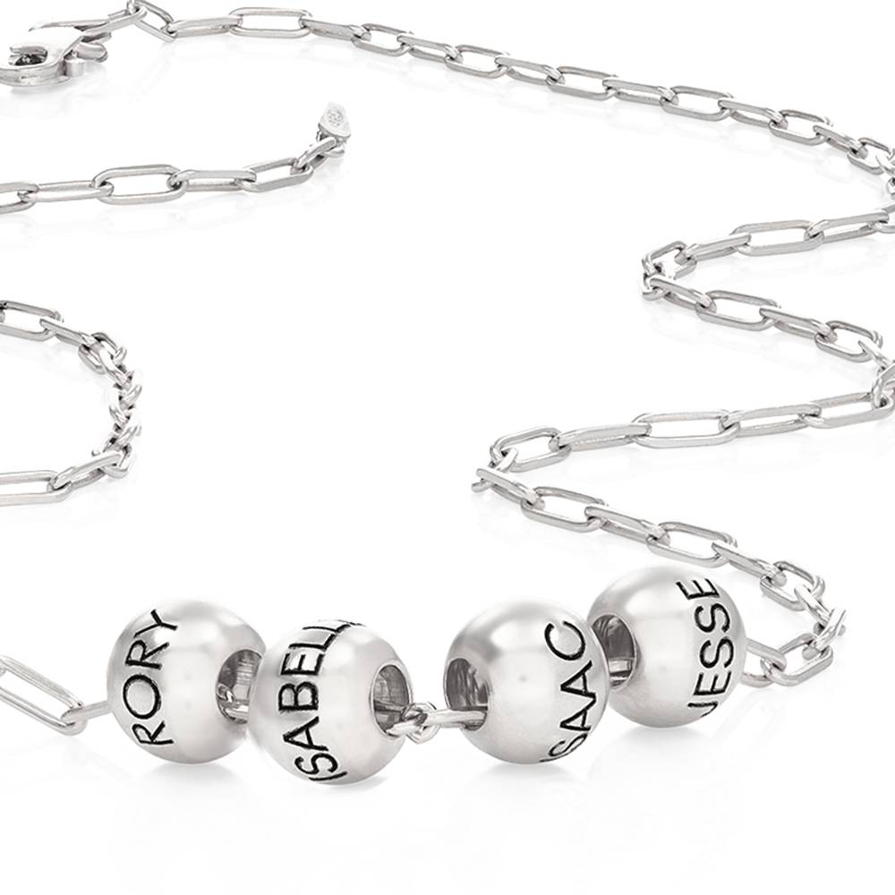 The Balance ﻿Bead Necklace in Sterling Silver-3 product photo
