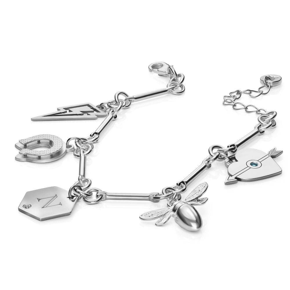 Be Lucky Charm Bracelet in Silver Finish-3 product photo
