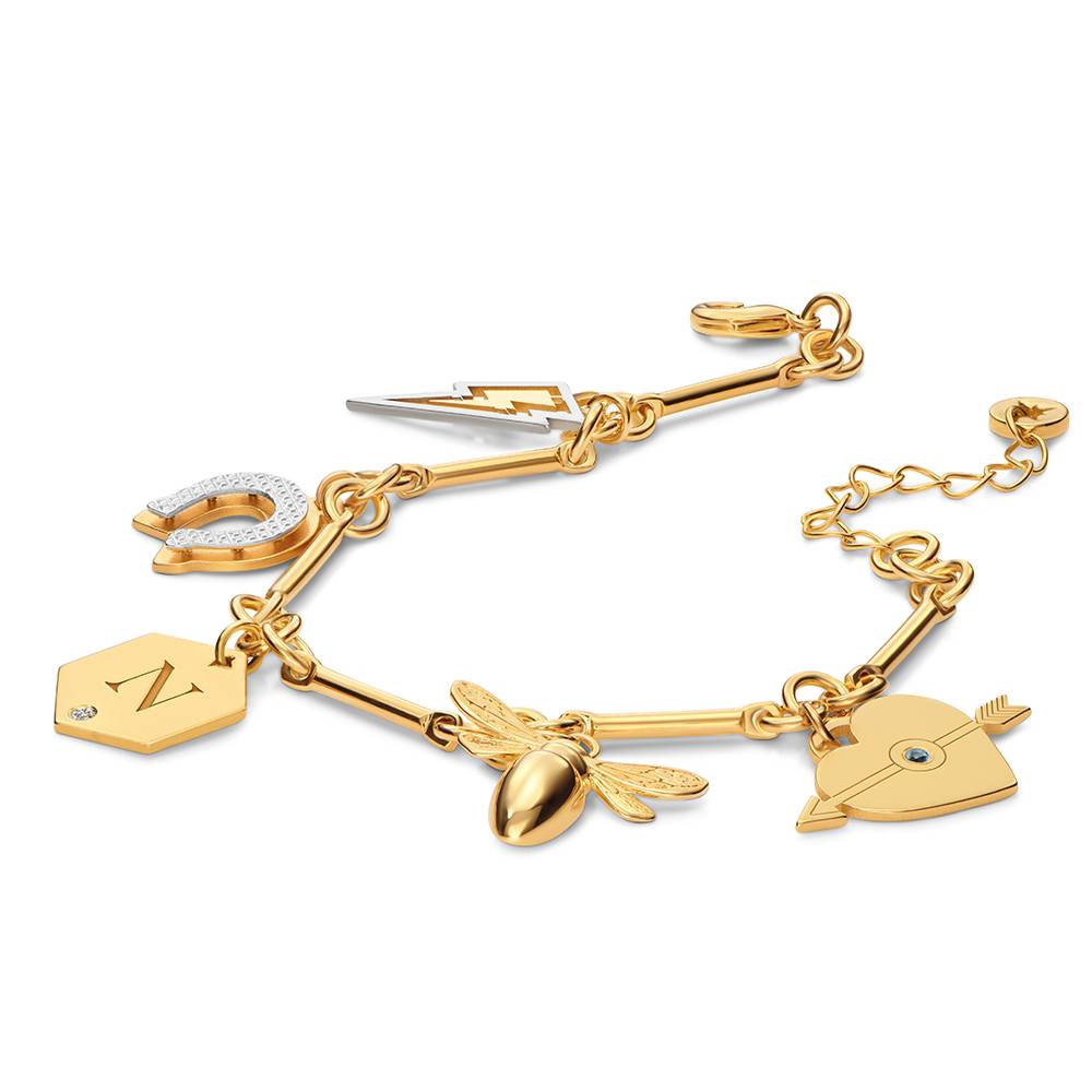 Be Lucky Charm Bracelet in Gold Finish-4 product photo
