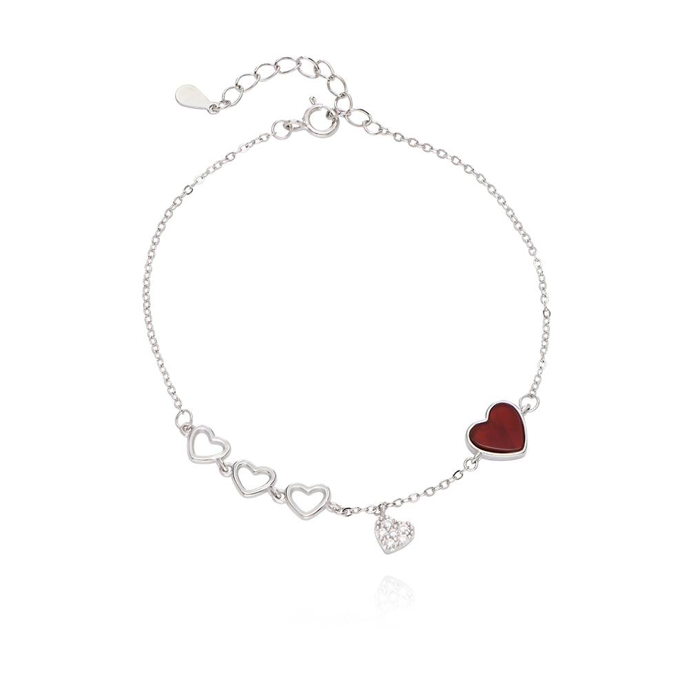 Be Mine Red Heart Bracelet i Sterling Sølv-1 produktbilde