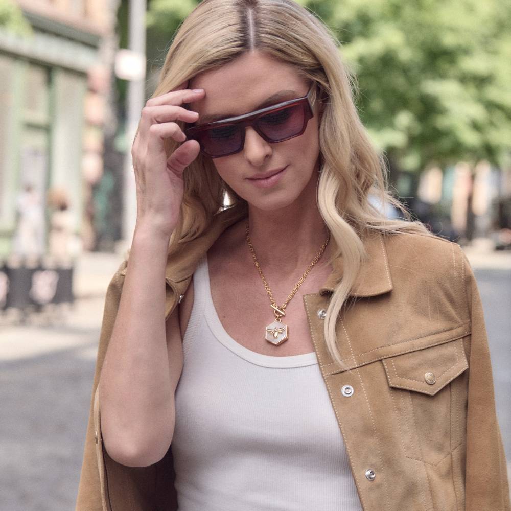 Bee Loved Locket with Mother of Pearl-3 product photo