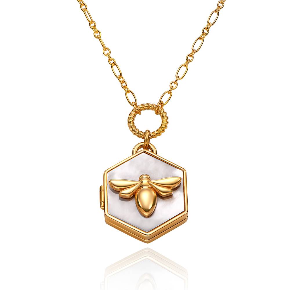 Bee Loved Locket with Mother of Pearl-2 product photo