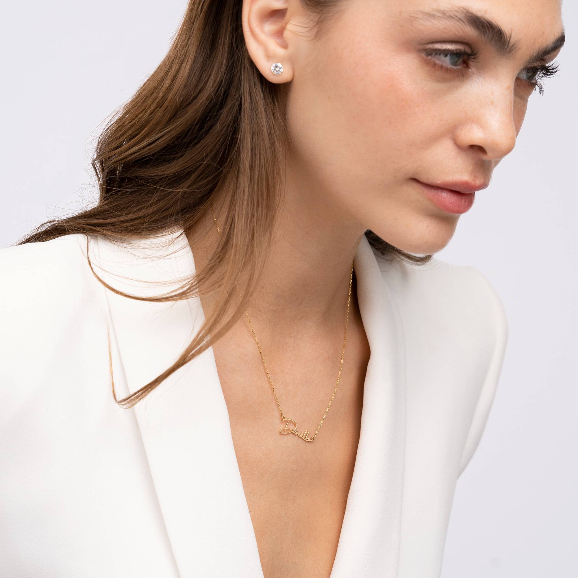 Paris navne halskæde i 10ct Guld-2 produkt billede