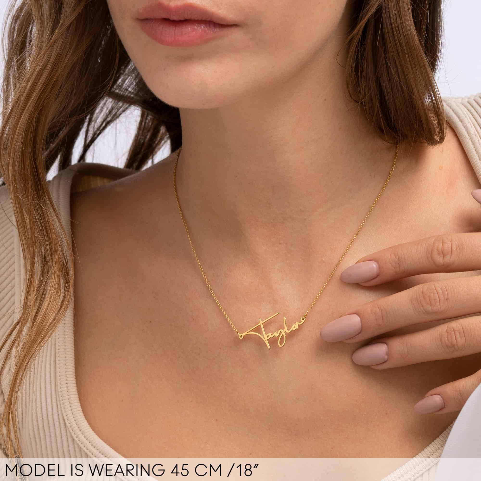 "Paris" collar con nombre personalizado chapado en oro 18K-4 foto de producto