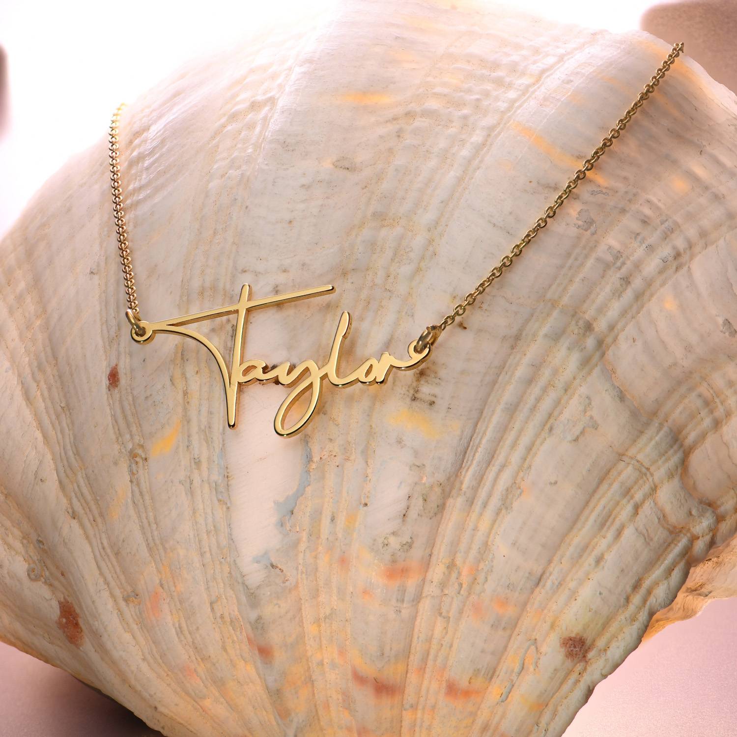 Paris Name Necklace in Gold Vermeil-5 product photo
