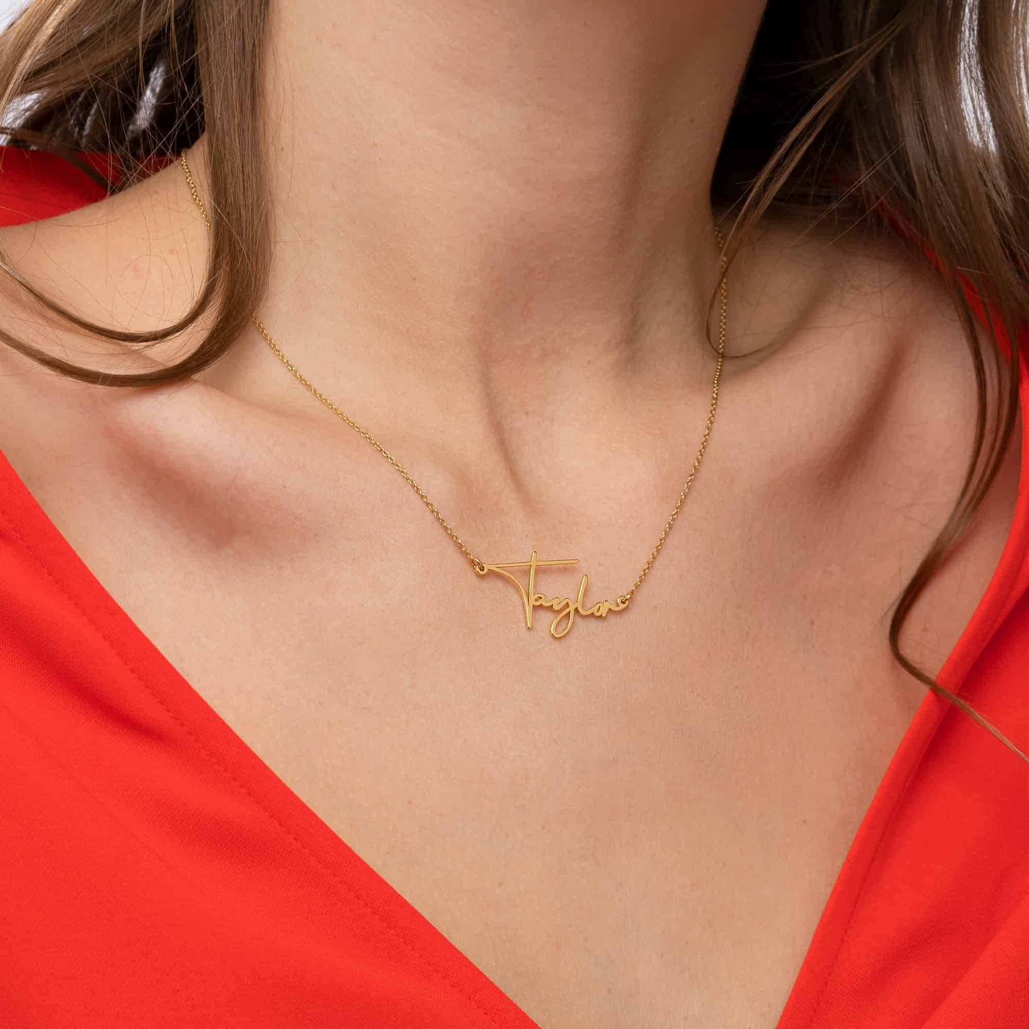 "Paris" collar con nombre personalizado en oro vermeil-2 foto de producto
