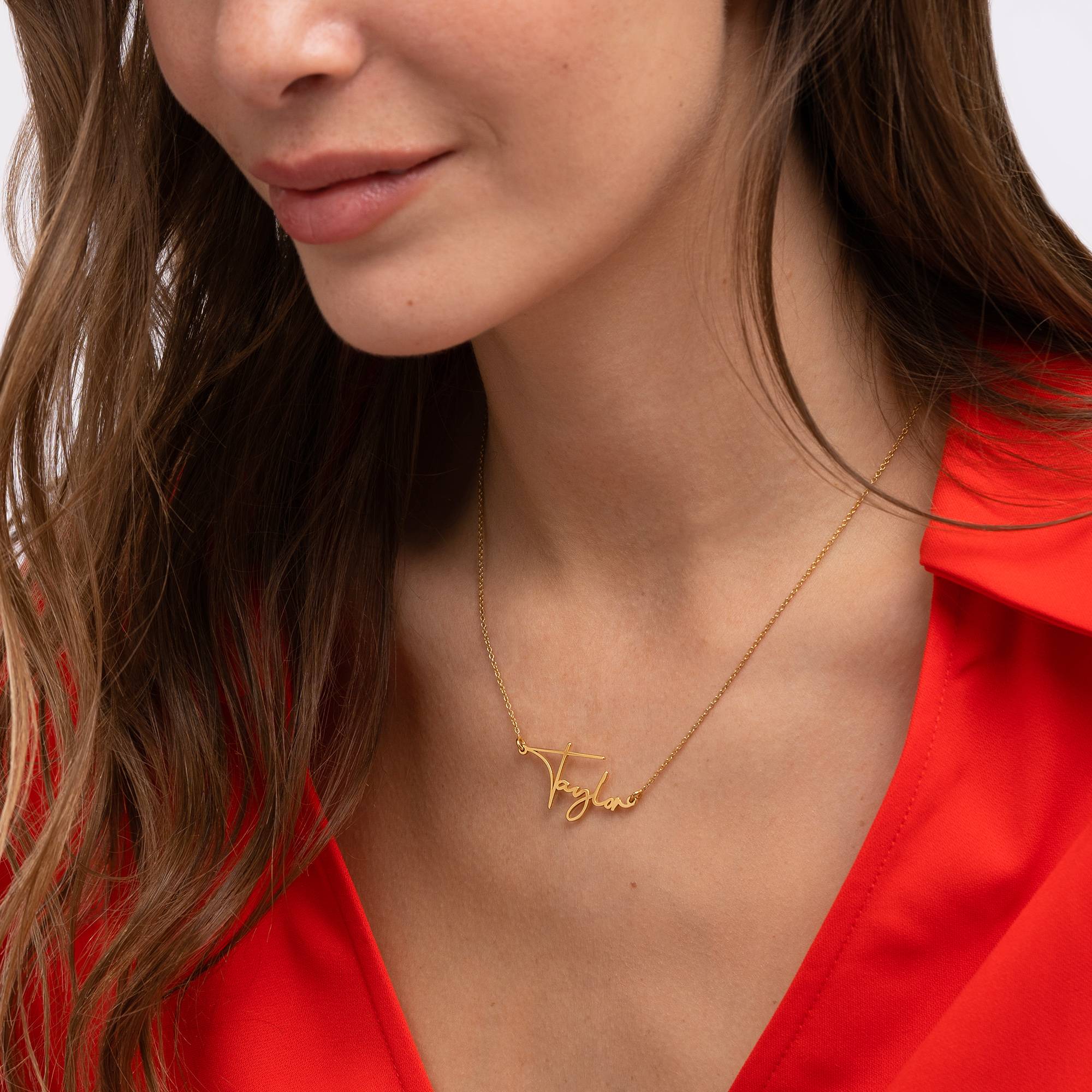 "Paris" collar con nombre personalizado en oro vermeil-4 foto de producto