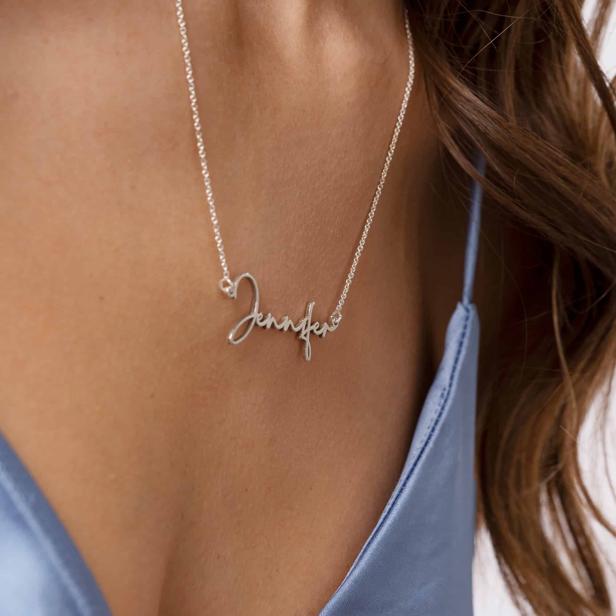 Paris Name Necklace in Sterling Silver-2 product photo